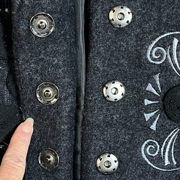Carson Wool Women Embroided Jackets Vest Jacket Coat Size Medium - Picture 9 of 16